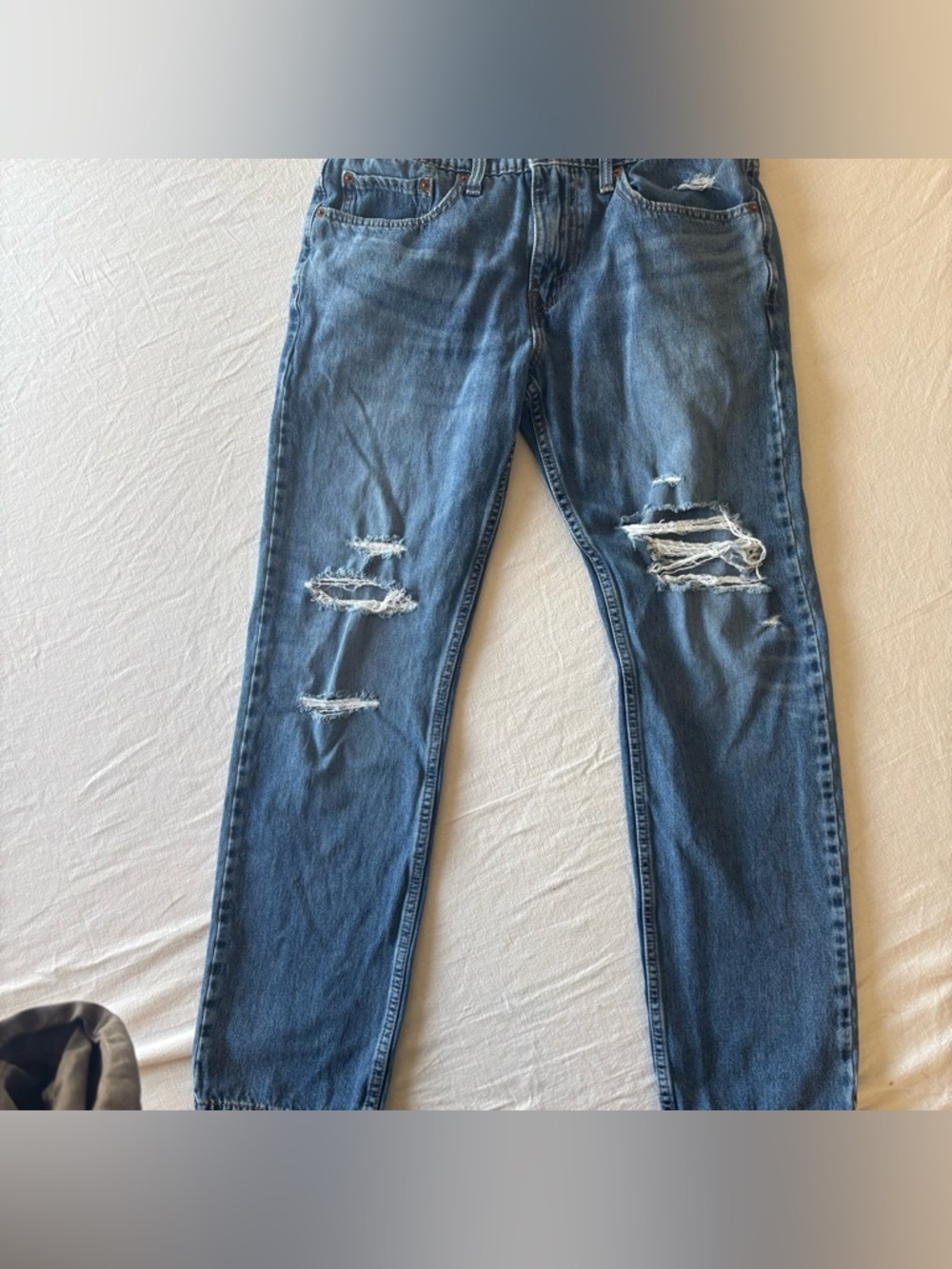 Levi's Distressed Blue Denim Jeans